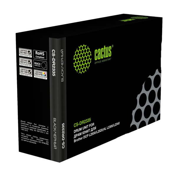 Фотобарабан CACTUS (CS-DR2335) для L2500/2520/2540/HL2300/2340/2360/MFC2700 ч/б:12000стр. CS-DR2335 363674