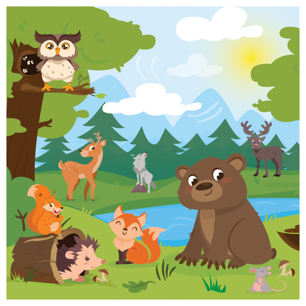 Пазл 64 эл. ТРИ СОВЫ "Звери у реки" ПК64_54549 360278 - МСК «Форвард»