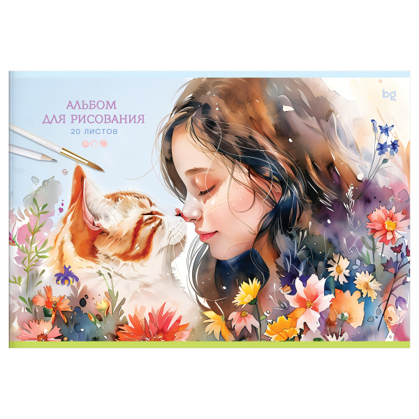 Альбом для рисования 20л., А4, на скрепке BG "Акварельная гармония" КОМПЛЕКТ 6шт 100г/м2 АР4ск20 08593 378663 - МСК «Форвард»