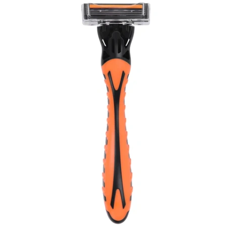 Бритвенный станок многоразовый мужcкой, 3 лезвия, 11 кассет, оранжевый, X-ONE, 700023 - МСК «Форвард»
