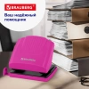 Дырокол BRAUBERG "SUPER", до 30 листов, цвет маджента и черный, 272745 - МСК «Форвард»