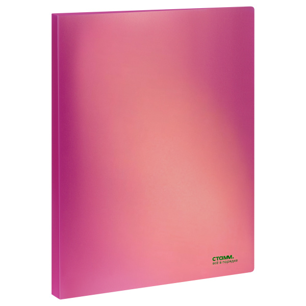 Папка c пружинным скоросшивателем СТАММ "Сияние" А4, 17мм, 700мкм, пластик, розовый ММ-32006 377047 - МСК «Форвард»