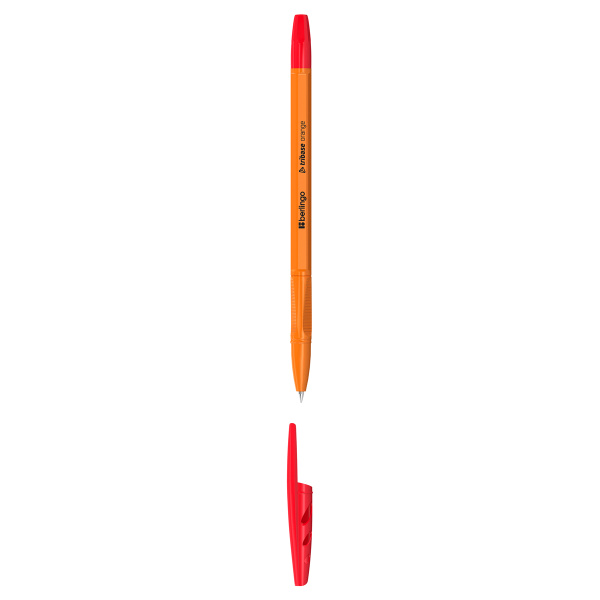 Ручка шариковая Berlingo "Tribase Orange" красная, 0,7мм корпус оранжевый CBp_70913 265893
