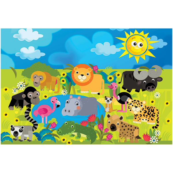 Пазл 24 эл. Maxi ТРИ СОВЫ "Сафари-парк" ПК24М_54517 360202 - МСК «Форвард»