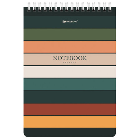 Блокнот А5 (146х206 мм), 60 л., гребень, картон, клетка, BRAUBERG, "Classic", 114359 - МСК «Форвард»