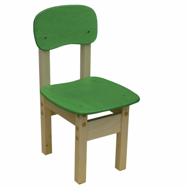 Стул детский "Яблочко-2", рост 2 (115-130см), фанера/дерево, зеленый, 530287