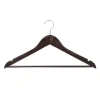 Вешалки-плечики, размер 48-50, КОМПЛЕКТ 5 шт., дерево, перекладина, цвет шоколад, BRABIX "Стандарт", 601162 - МСК «Форвард»