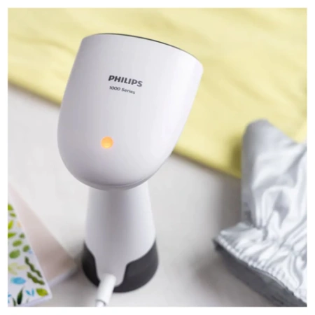 Отпариватель ручной PHILIPS STH1010/10, 900 Вт, 18 г/мин, резервуар 0,085 л, 1 режим, белый/серый 456946 - МСК «Форвард»