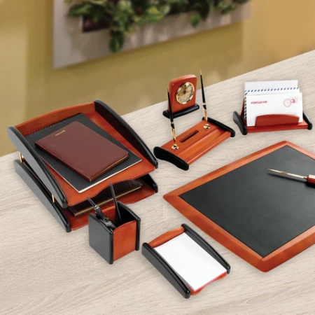 Набор настольный GALANT "Cayman" из дерева, 8 предметов, цвет "палисандр/чёрный", 238160 - МСК «Форвард»