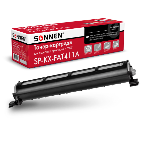 Тонер-картридж SONNEN (SP-KXFAT411A) для PANASONIC KX-MB1900/2000/2020/2030, рес. 2000 стр., 321056