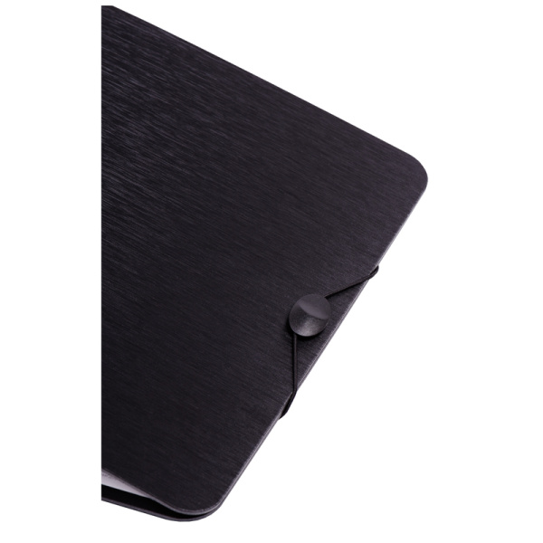 Папка-регистратор Berlingo "Steel&Style", 80мм, 2500мкм, пластик (полифом), на резинке, с внутр. карманом, черная PPf_98001 311446 - МСК «Форвард»