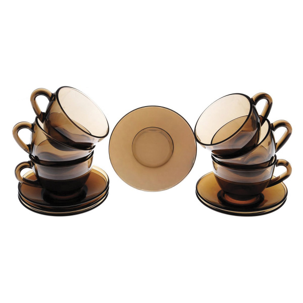 Набор чайный на 6 персон, 6 чашек объемом 220мл и 6 блюдец, Simply Eclipse, LUMINARC, J1261 605680