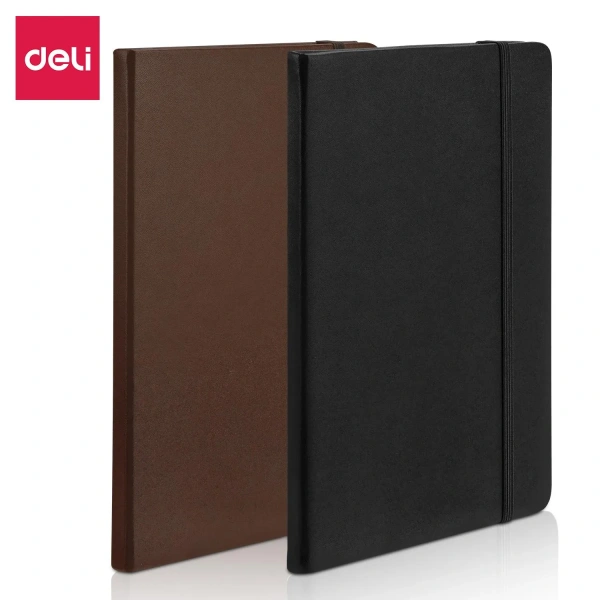 Блокнот А5 Deli Squared Notebook EN111G 80 листов чёрный в клетку на сшивке резинка 1793235 - МСК «Форвард»