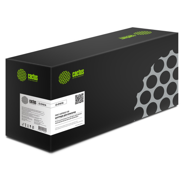 Картридж лазерный CACTUS (CS-CF451A) для HP Color LJ M652dn/M653dn/M681dh, голуб, ресурс 10500 стр. 363161 под заказ 8 дней