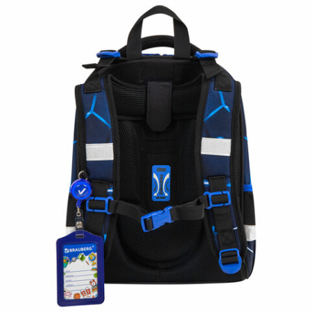 Ранец BRAUBERG PREMIUM, 2 отделения, с брелком, "Digital lava", СВЕТЯЩИЙСЯ, 38х29х16 см, 272015  - МСК «Форвард»