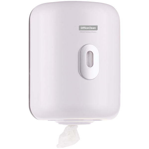 Диспенсер для полотенец в рулонах OfficeClean Professional, с центральной вытяжкой(M1/M2), белый 299011