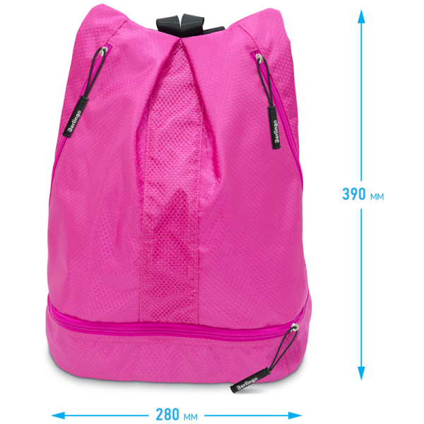 Мешок-сумка 1 отделение Berlingo "Classic pink", 39*28*19см, 1 карман, отделение для обуви MS1051 336907 - МСК «Форвард»