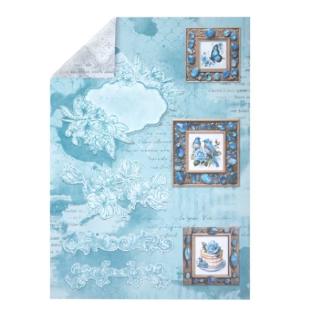 Бумага для скрапбукинга 15х21 см "В лазурных тонах", двусторонняя, 12 листов, 240 г/м2, ОСТРОВ СОКРОВИЩ, 665442 - МСК «Форвард»