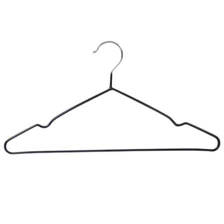 Вешалки-плечики для одежды, размер 48-50, металл, антискользящие, КОМПЛЕКТ 10 шт., черные, BRABIX PREMIUM, 608467 - МСК «Форвард»