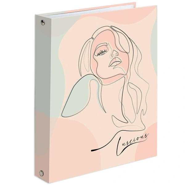 Тетрадь на кольцах А5 175х215мм, 120л, твердый картон, клетка, BRAUBERG, Девушка, 404076