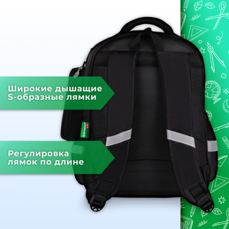 Рюкзак BRAUBERG KIDS MIND с пеналом в комплекте, 2 отделения, "Football", 40х28х18 см, 273178 - МСК «Форвард»