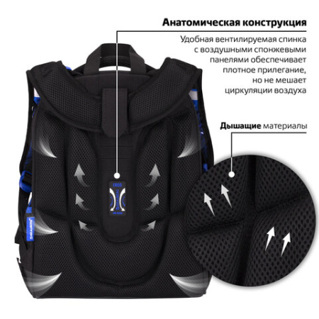 Ранец BRAUBERG PREMIUM, 2 отделения, с брелоком, "Score goal", 3D-панель, 38х29х16 см, 273102 - МСК «Форвард»