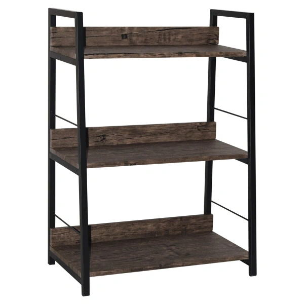 Стеллаж на металлокаркасе BRABIX LOFT SH-002 (ш600*г350*в845мм), цвет морёный дуб, 641231