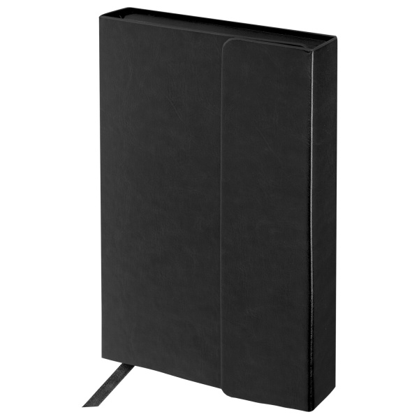 Ежедневник недатированный А5 148x218мм GALANT Magnetic под кожу магнитный клапан 160л, черн, 126272