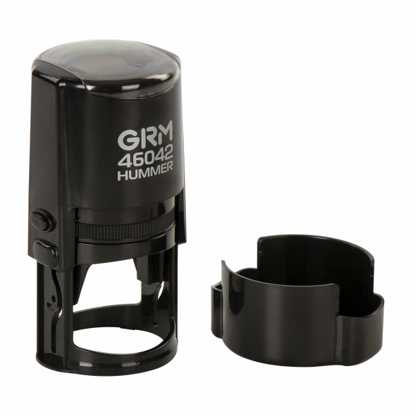 Оснастка для печатей оттиск D=42мм синий, GRM 46042 Hummer, корпус черный, крышка, подушка,121500200