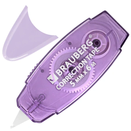 Корректирующая лента BRAUBERG PASTEL, 5 мм х 6 м, ВЫГОДНАЯ УПАКОВКА 3 штуки в блистере, 272658 - МСК «Форвард»