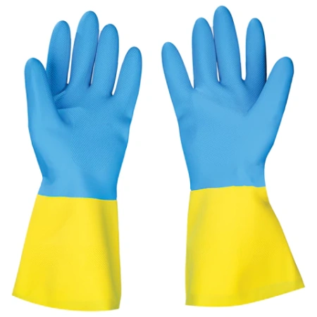 Перчатки латексно-неопреновые SCAFFA "Спектр", КЩС-1, хлопчатобумажное напыление, размер 9, L (большой), 00-01017727 701638 - МСК «Форвард»