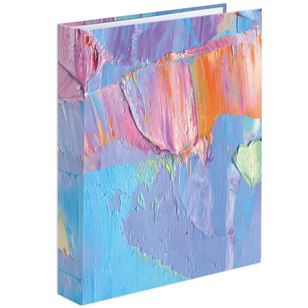 Тетрадь на кольцах А5 175х215мм, 120л, твердый картон, с разделителями, BRAUBERG, Blur, 404087