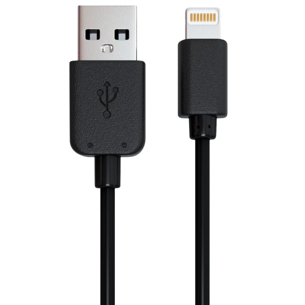 Кабель USB 2.0 - Lightning 1м RED LINE, для подключения IPhone(iPad), черный УТ000008646 512609