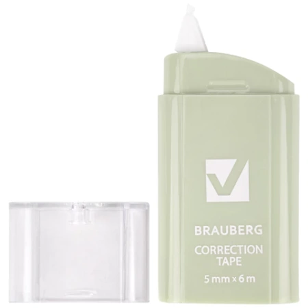 Корректирующая лента BRAUBERG COMPACT PASTEL, 5 мм х 6 м, КОМПЛЕКТ 6 штук, пенал с zip-lock, 272496 - МСК «Форвард»