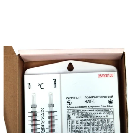 Гигрометр психрометрический ВИТ-1 с поверкой РФ, диапазон: от 0 до +25 °С, ПТЗ 671460 минпромторг - МСК «Форвард»