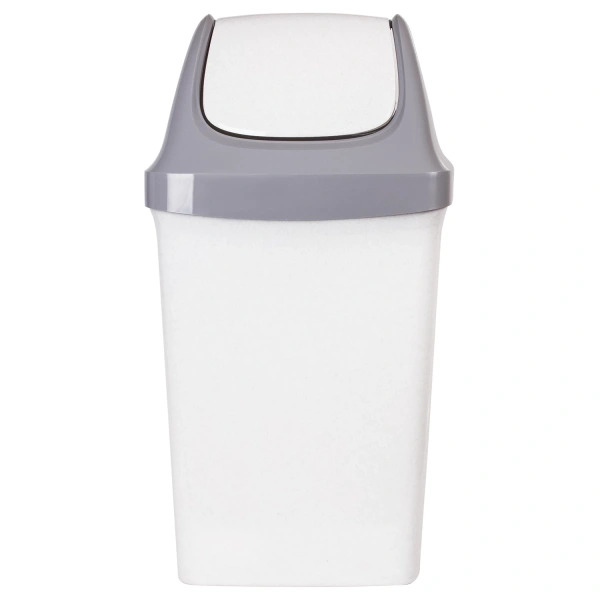 Ведро-контейнер 50л С КРЫШКОЙ (качающейся), для мусора,"СВИНГ" (в74*ш40*г35см), серое, IDEA, М 2464 600160