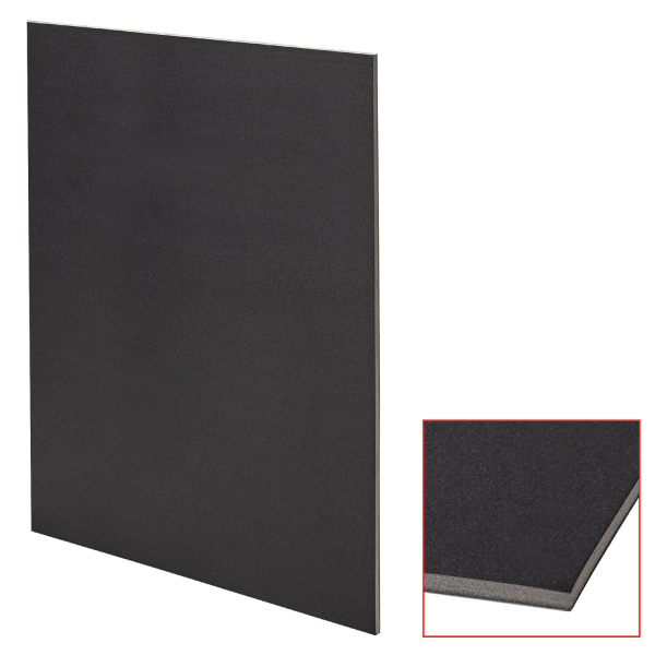 Пенокартон матовый, 50*70 см, толщина 5 мм, черный, КОМПЛЕКТ 5 листов, BRAUBERG, 112472
