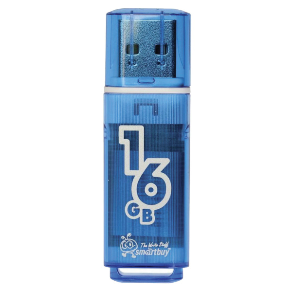 Флеш-диск 16GB SMARTBUY Glossy USB 2.0, синий, SB16GBGS-B 512191