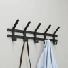 Вешалка настенная ZMI "Торонто-5", 168х580х85 мм, 5 крючков, металл, черная, ВНТ5 Ч 700934 - МСК «Форвард»