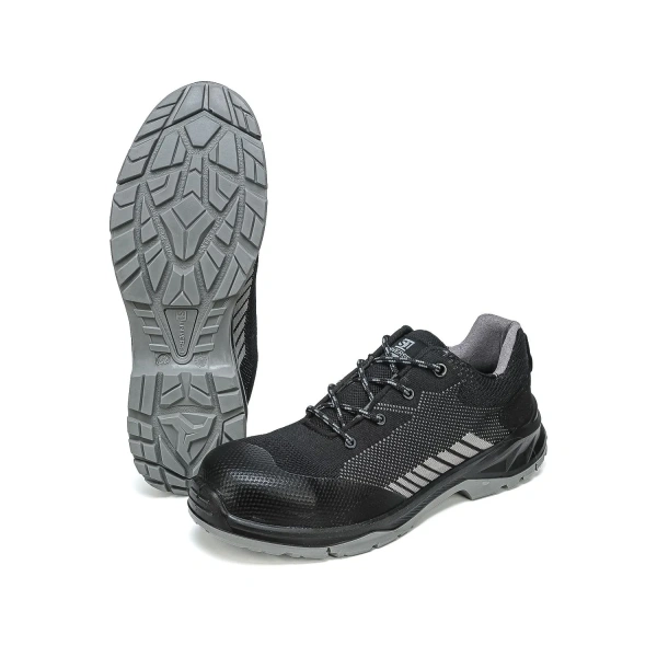 Полуботинки рабочие Sportiva 034 S1P ПУ-ТПУ из текстиля с покрытием ТПУ с композитным подноском чёрные/серые (размер 42) 2280507 - МСК «Форвард»