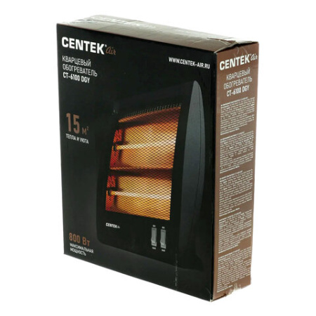 Обогреватель инфракрасный CENTEK CT-6100 DGY, 800 Вт, 2 режима, напольная установка, черный 457459 - МСК «Форвард»