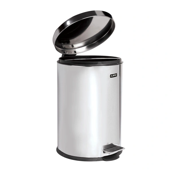 Ведро-контейнер для мусора (урна) с педалью LAIMA "Classic", 5 л., зеркальное, нержав. сталь, 232260