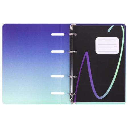 Тетрадь на кольцах А5 160х212 мм, 120 листов, картон, выборочный лак, клетка, BRAUBERG, "Notebook", 404732 - МСК «Форвард»