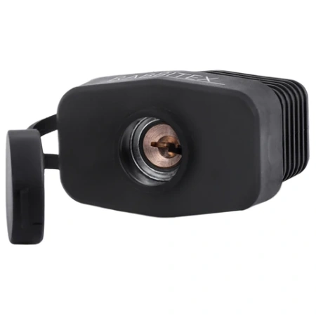 Замок навесной стальной 40 мм "Всепогодный", оцинкованный, прорезиненный, 3 ключа, RABBITEX (РАББИТЕКС), 671300 - МСК «Форвард»