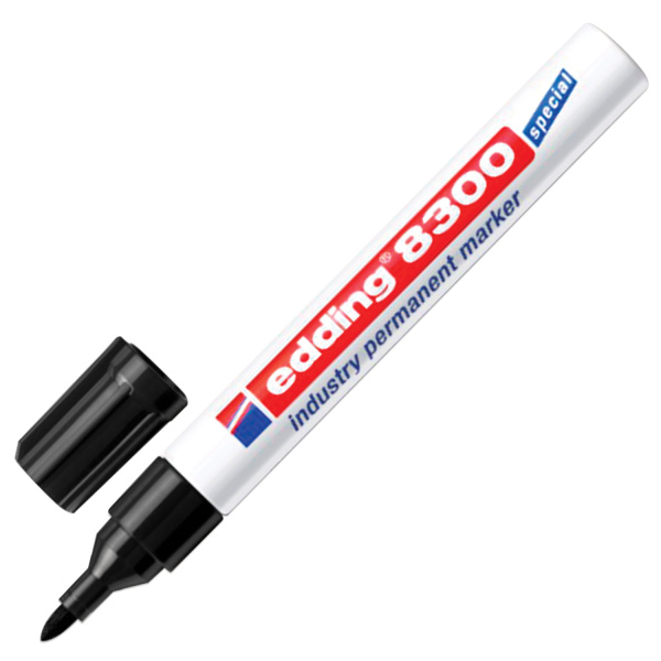 Маркер для промышленной маркировки EDDING 8300, ЧЕРНЫЙ, 1,5-3мм, круглый наконечник, E-8300/1 151283