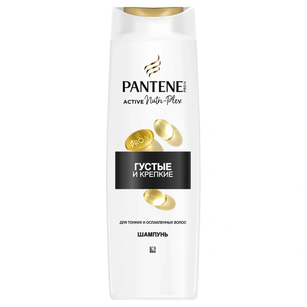 Шампунь 400мл PANTENE (Пантин) "Густые и крепкие", для тонких и ослабленных волос, PT-8147 603360