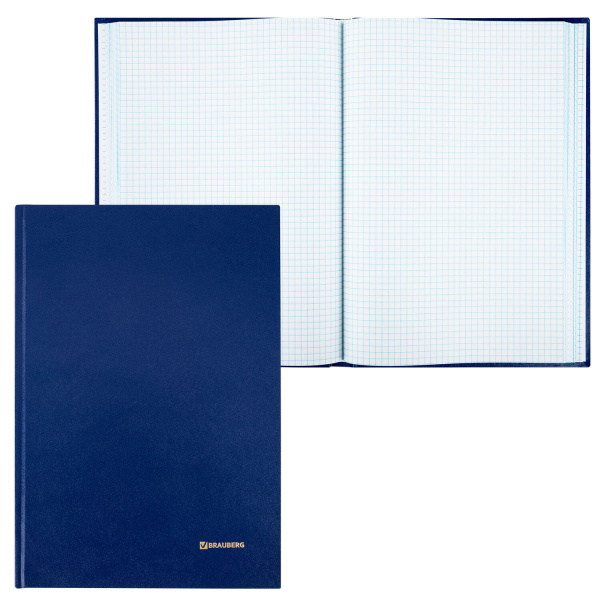 Книга учета 160л, клетка, твердая, бумвинил, блок офсет, А4 (200х290мм), BRAUBERG, 130182 - МСК «Форвард»