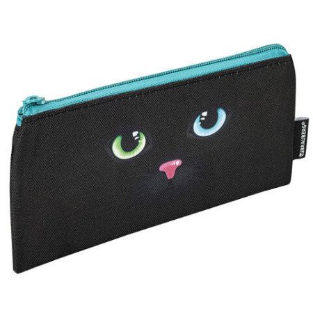 Папка на молнии с ручками А4, мешок для обуви 42х33 см, пенал 20х10 см, "Black cat" НАБОР BRAUBERG, 271434 - МСК «Форвард»