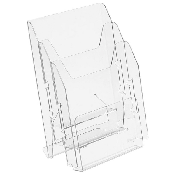 Подставка настольная для рекл.материалов ВЕРТИКАЛЬНАЯ (297х215х32мм), А4,3 отделения,смещение,№503 290294