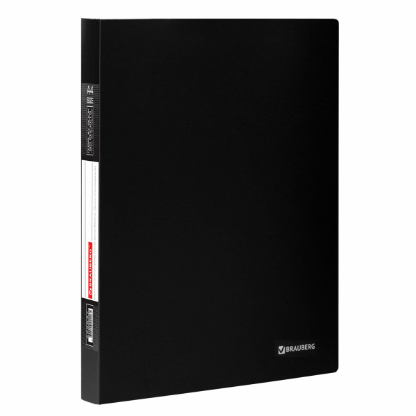Папка  60 вклад. BRAUBERG Office, черная, 0,6мм, 222637